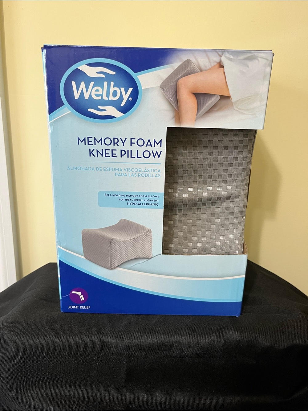 Memory Foam Knee Pillow - Gray